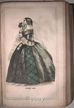 1858, Graham's Illustrated Magazine, Vol 52 & 53, Jan-dec, Hand Colored Plates