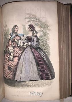 1858, Graham's Illustrated Magazine, Vol 52 & 53, Jan-dec, Hand Colored Plates