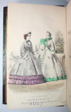 1861 Englishwoman's Domestic Magazine 11 Colour Illustrations Dress Fashion