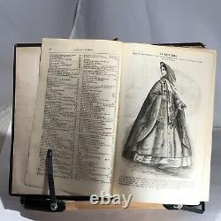 1863 Godeys Ladys Book and Magazine Amazing Fashion Illustrations