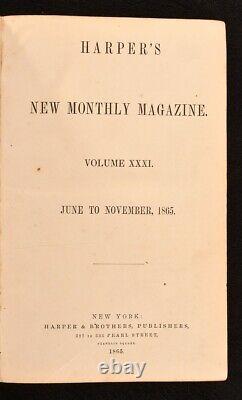 1864-5 2vol Harper's New Monthly Magazine Volume XXX and XXXI First Edition I