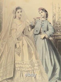 1864 Civil War FASHION Dresses Clothing Hairstyles Craft ART Peterson's Magazine