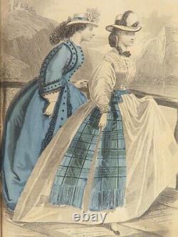 1864 Civil War FASHION Dresses Clothing Hairstyles Craft ART Peterson's Magazine