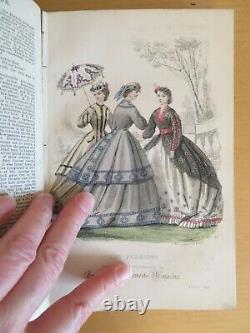 1870 ENGLISHWOMANS DOMESTIC MAGAZINE BEETON VOLUME IX 9 colour plates fashion