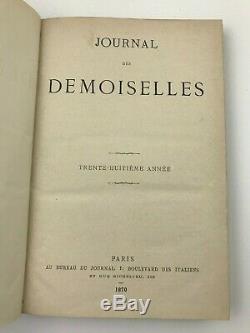 1870 Journal des Demoiselles Hand Coloured Fashion Plates Victorian Magazine