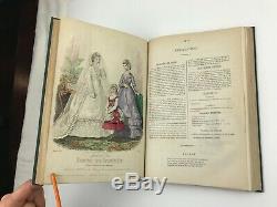 1870 Journal des Demoiselles Hand Coloured Fashion Plates Victorian Magazine