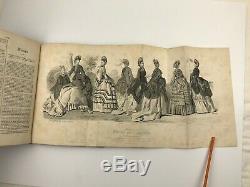 1870 Journal des Demoiselles Hand Coloured Fashion Plates Victorian Magazine