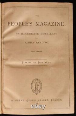 1870 The People' Magazine New Series First Edition Illustrated Leather