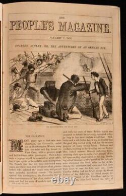 1870 The People' Magazine New Series First Edition Illustrated Leather