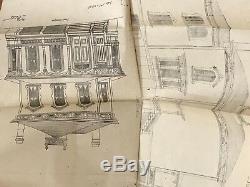 1871-1872 American Builder Bound Magazine House Plans Fold Outs Chicago Fire