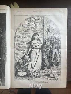 1871 Harper's Weekly Bound Volume Thomas Nast Chicago? Fire? 49 Issues
