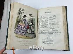 1871 Journal des Demoiselles Hand Coloured Fashion Plates Victorian Magazine