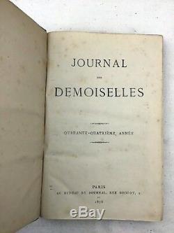 1876 Journal des demoiselles fashion hand coloured plates Victorian magazine
