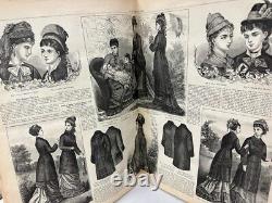 1877 Harper's Bazar Magazines Bound Vol. X-July to December News, Fashion