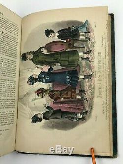 1877 Journal des Demoiselles Hand Coloured Fashion Plates Victorian Magazine