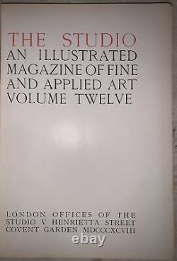 1897, 1st, THE STUDIO, AN ILLUSTRATED MAGAZINE OF FINE & APPLIED ART, VOLUME 12