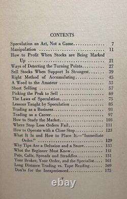 1925 Studies In Stock Speculation SCARCE 2nd Edition Magazine of Wall Street