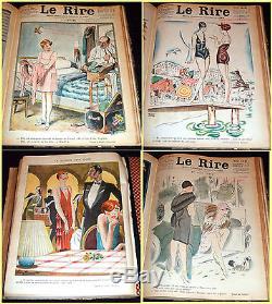 1928 Le Rire, French magazine collection, Art Deco illustrators, humour & satire