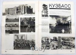1930 3 USSR on CONSTRUCTION Photomontage AVANT-GARDE Magazine