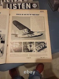 1937-1939 Rare Listen Rca Radio Magazines Volume 1 # 1 Plus 4 More Lot Of 5