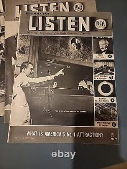 1937-1939 Rare Listen Rca Radio Magazines Volume 1 # 1 Plus 4 More Lot Of 5