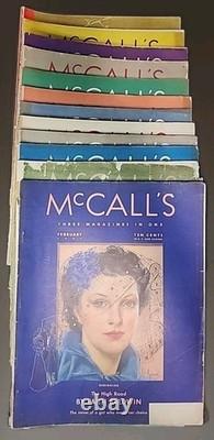 1937 McCall's Magazine All 12 Issues Full Year Jan. Dec. Neysa McMein