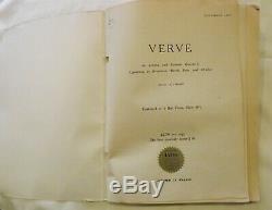 1937 VERVE Vol. 1 No. 1, French Magazine, Lithographs Leger, Miro, Rattner, Bores