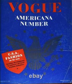 1941 -VOGUE- Fashion Vintage Bound Magazine Book withGEORGIA O'KEEFE/SALVADOR DALI