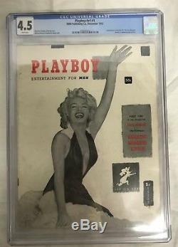 1953 December Playboy V1 #1 CGC Graded 4.5 VG/FN MARILYN MONROE