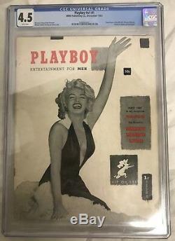 1953 December Playboy V1 #1 CGC Graded 4.5 VG/FN MARILYN MONROE