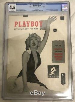 1953 December Playboy V1 #1 CGC Graded 4.5 VG/FN MARILYN MONROE