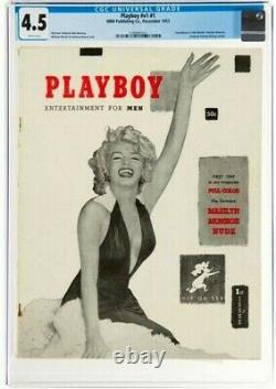 1953 PLAYBOY #1 #v1 MARILYN MONROE HMH Publishing CGC 4.5 VG+ WHITE Pages