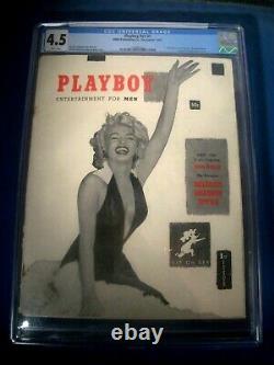 1953 PLAYBOY #1 #v1 MARILYN MONROE HMH Publishing CGC 4.5 VG+ WHITE Pages