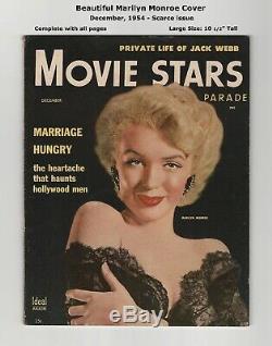 1954 Movie Stars Parade Beautiful Marilyn Monroe Cover! Nice Complete