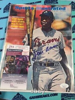 1969 August 18 Sports Illustrated Cover, Henry Aaron (MH518) SIGNED JSA Read