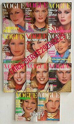 1976 Vogue Magazines Lot (11 Magazines)