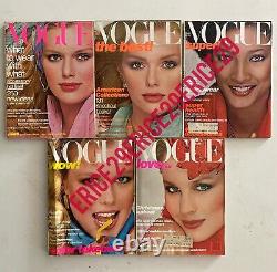 1977 1978 1979 Vogue Magazines Lot (5 Magazines)