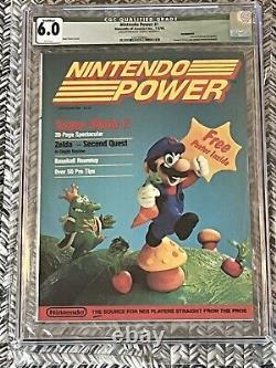1988 Nintendo Power #1 CGC 6.0 Qualified Incomplete NES No Free Poster Mario