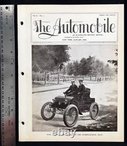 1st AUTO RACE AUTOMOBILE Magazine Jan 1900 Original 1st Edition RARE