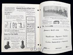 1st AUTO RACE AUTOMOBILE Magazine Jan 1900 Original 1st Edition RARE