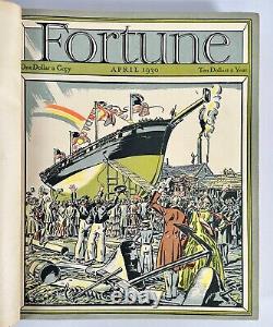 1st Year Bound 1930 Fortune Mag Ringling Circus Cadillac v16 3 ISSUES