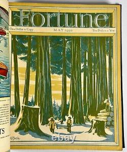 1st Year Bound 1930 Fortune Mag Ringling Circus Cadillac v16 3 ISSUES