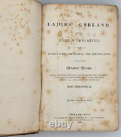 1st edition 1844-The Ladies Garland and family magazine. W full color engravings