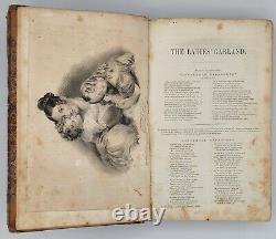 1st edition 1844-The Ladies Garland and family magazine. W full color engravings