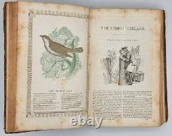 1st edition 1844-The Ladies Garland and family magazine. W full color engravings