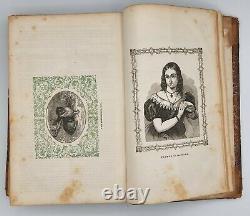 1st edition 1844-The Ladies Garland and family magazine. W full color engravings