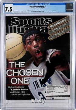 2002 Sports Illustrated LeBron James First Cover CGC 7.5 Subscription Edition