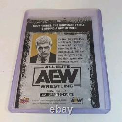 2021 Upper Deck Aew Cody Rhodes #85 Yellow First Edition Wrestling Magazine