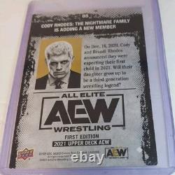 2021 Upper Deck Aew Cody Rhodes #85 Yellow First Edition Wrestling Magazine