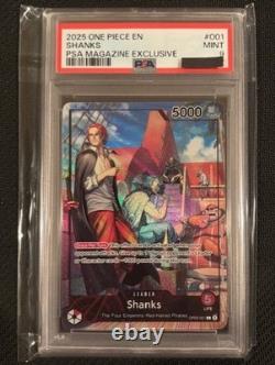 2025 One Piece En Promo / Psa Magazine Exclusive / Shanks #001 / Psa 9